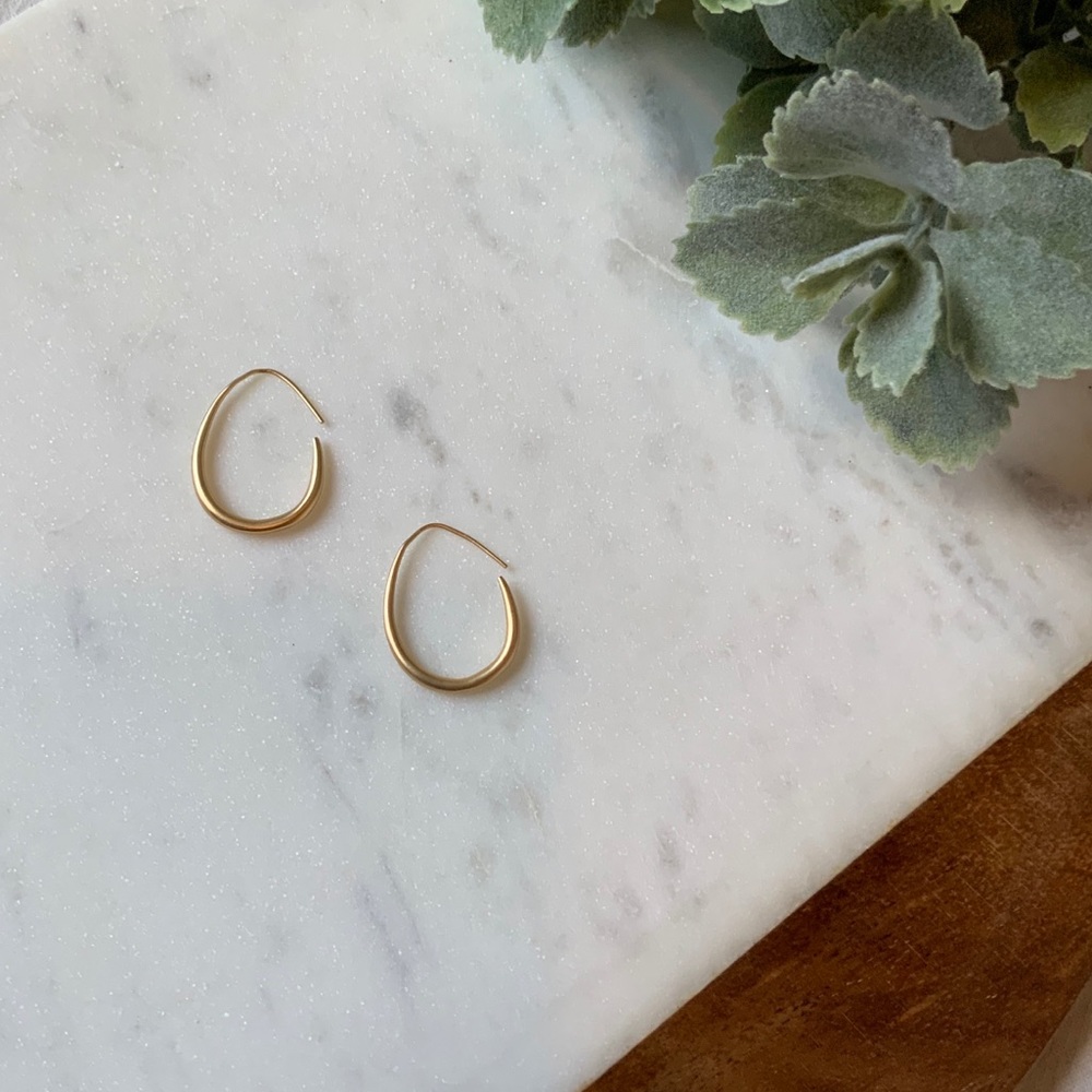 The Ames - Crescent Gold Hoops - Picture 5 of 9